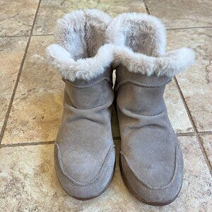 Taos Mid Boot Tan Suede Ankle Boots Women's Size 6 Like New